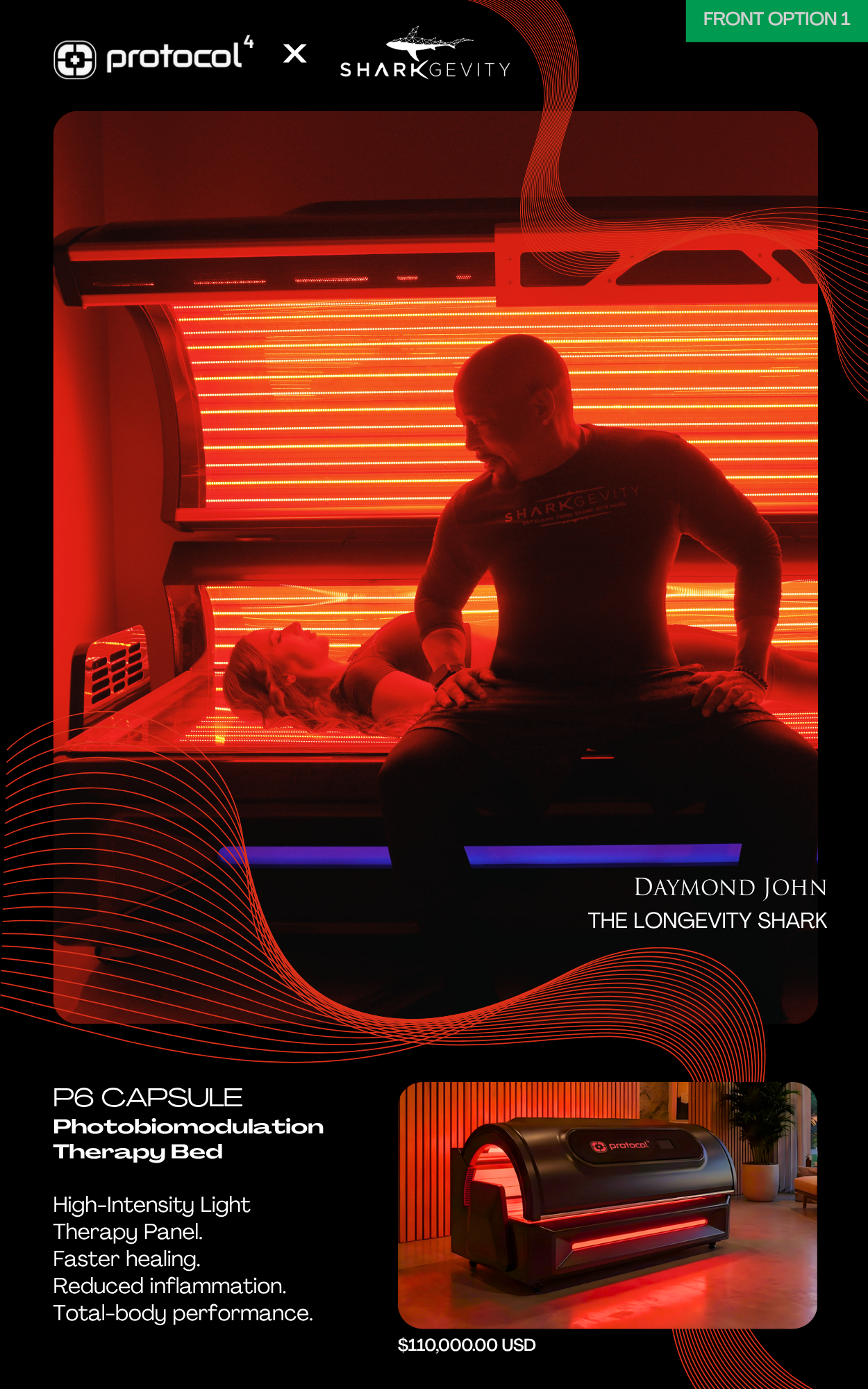 Protocol4 P6 Capsule red light therapy bed reference